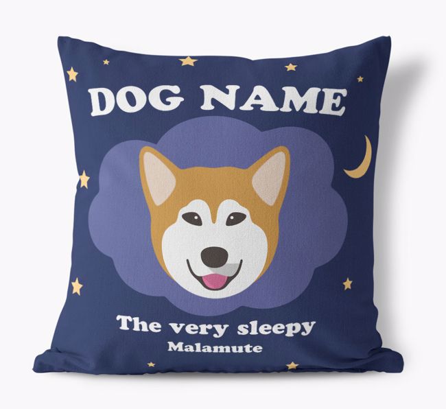 Very Sleepy: Personalized {breedFullName} Canvas Pillow